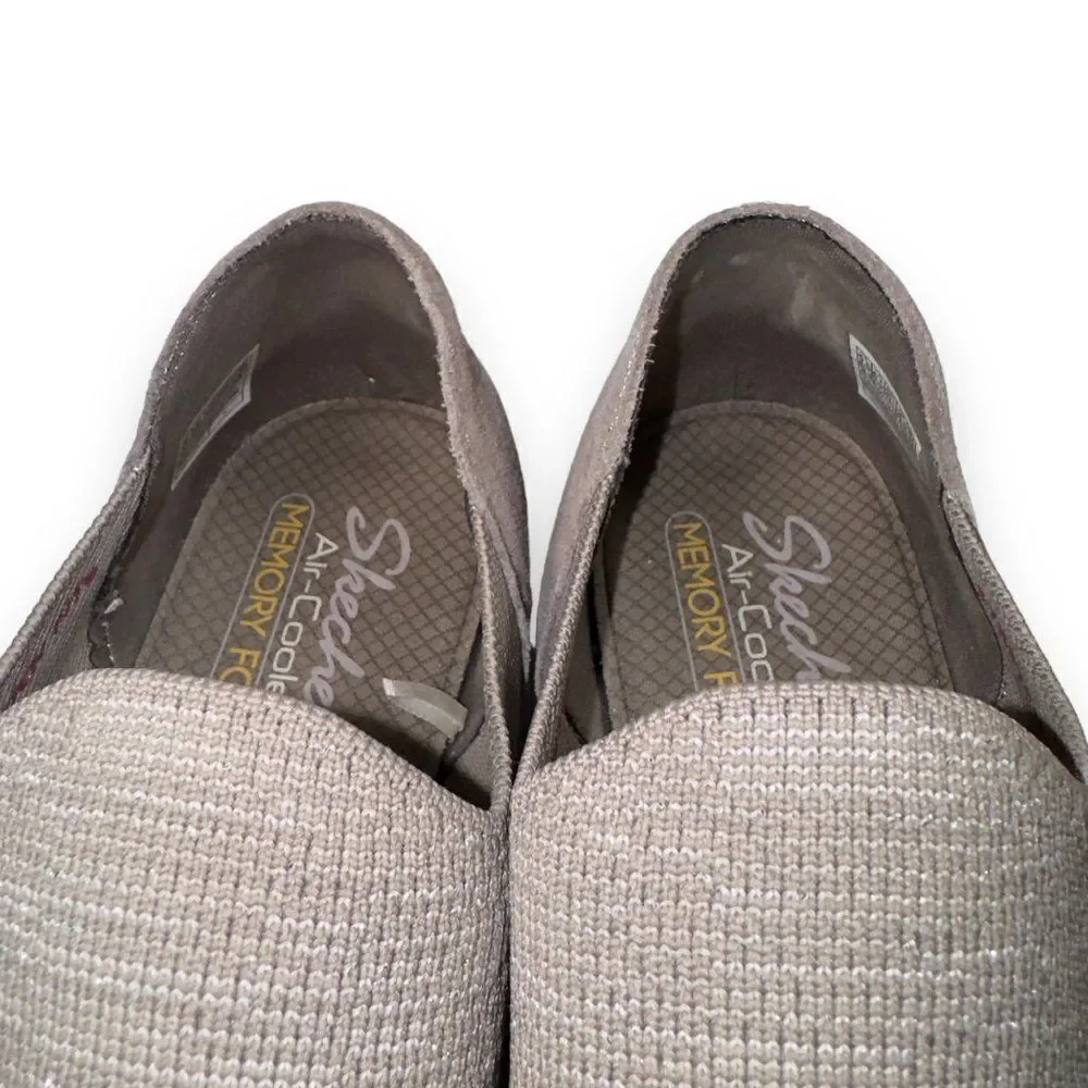 Skechers Cleo Prep Step Slip-on Casual Flats‎ Taupe 158192 Women's 9.5